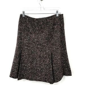 Max Mara Virgin Wool Silk Tweed Skirt Knee Length A-Line 30” Waist